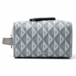 Christian Dior Rango Toiletry Case Wallet Diamond Pouch Gray